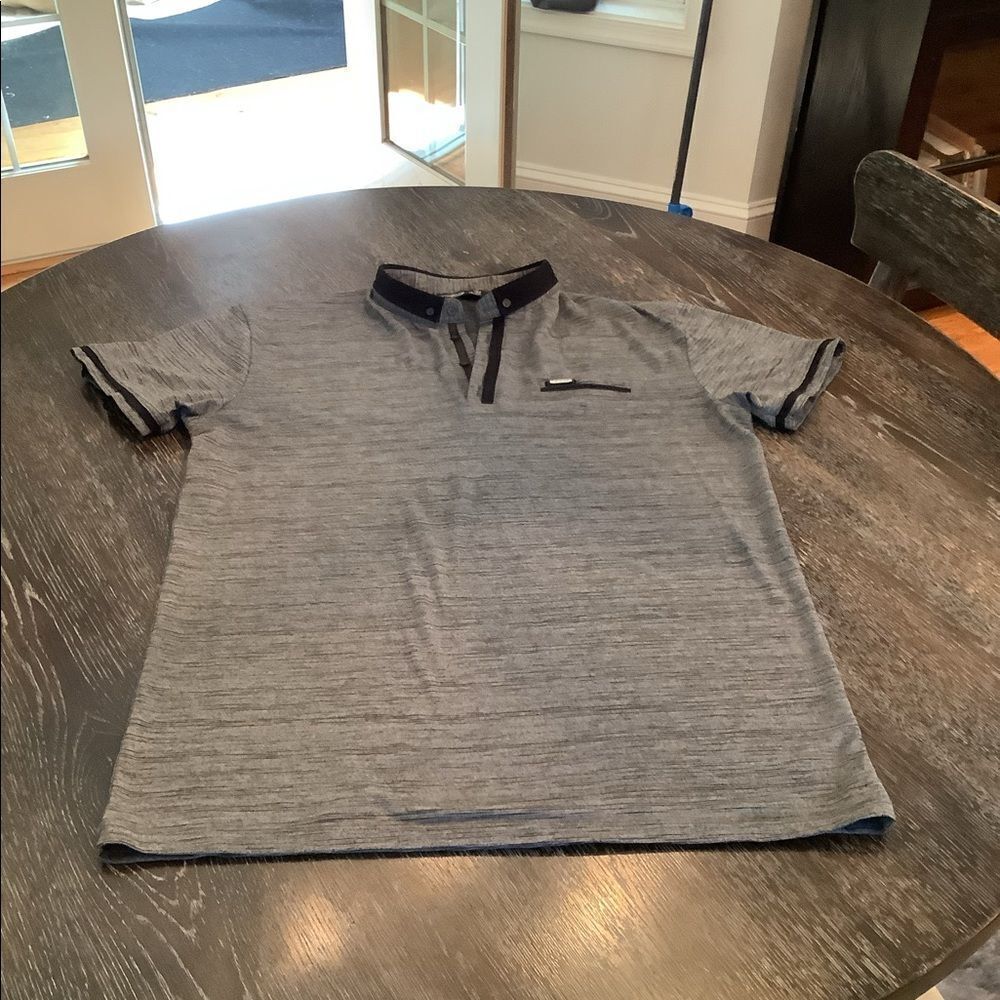 Leif Nelson Gray & Black Polo Shirt XXL EUC